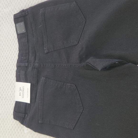 ELLEN TRACY WOMENS JEANS FLUID BLACK DENIM SIZE 10 NEW WITH TAGS - Picture 7 of 13